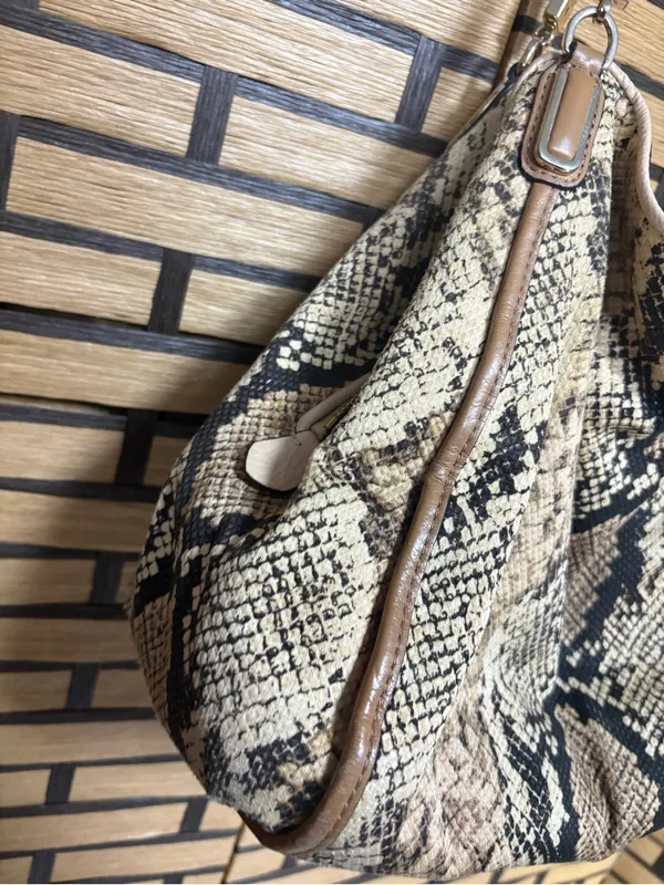 Coach tan Madison python shoulder bag - Image 4