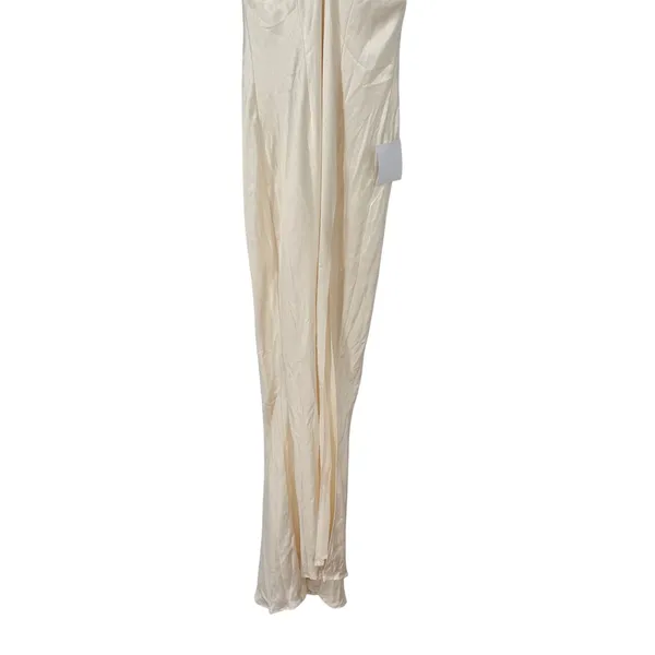 Lulus Ivory Halter Maxi Dress Formal Gown Sleeveless‎ Evening Party Size M - Image 7