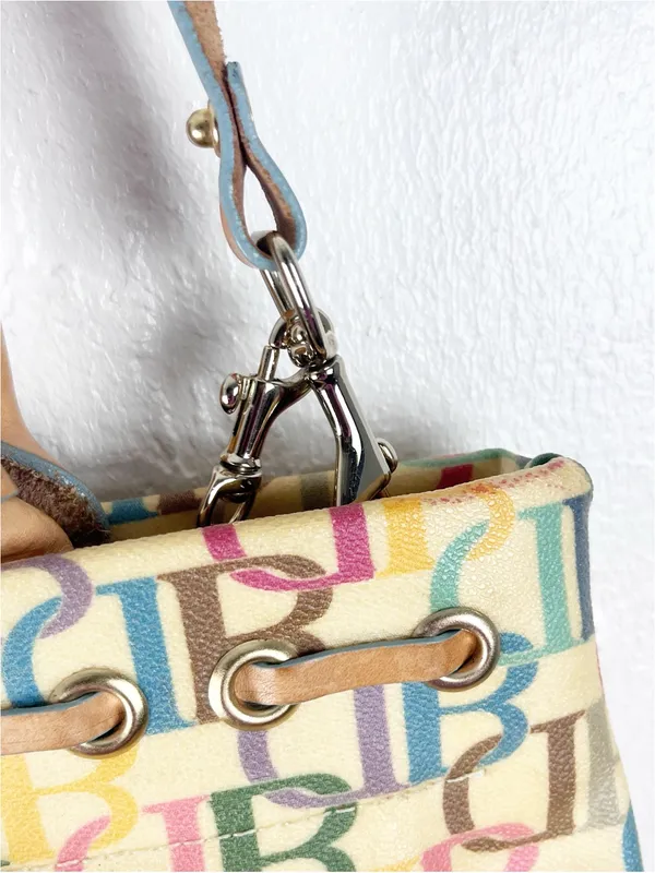 DOONEY & BOURKE Signature Logo Rainbow Zipper Heart Tag Matching Coin Purse Y2K - Image 3