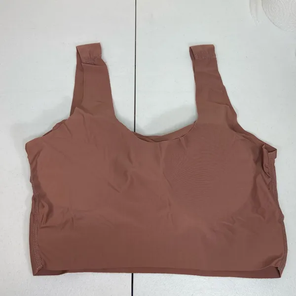 NWOT Danskin dark tan seamless smooth soft stretch square neck padded bra XL‎ - Image 3