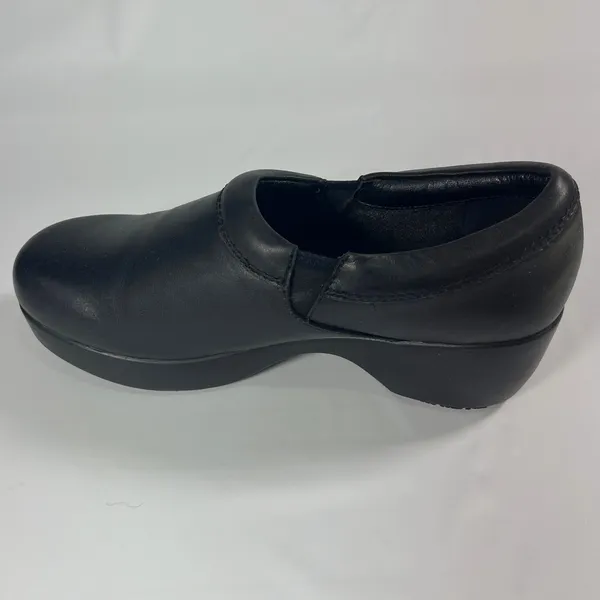 SR Max Geneva Women's Black‎ Leather Clog Slip-Resistant Work Shoes Nursing US9 - Image 6