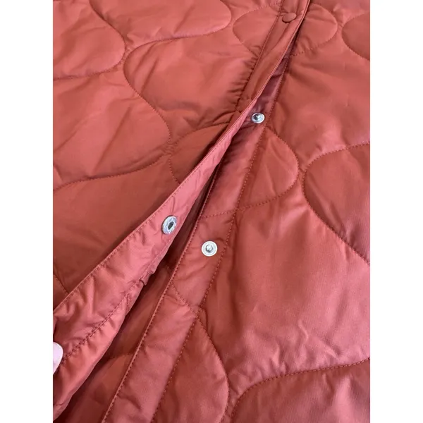 Nike Sportswear Essentials Quilted Trench Jacket Womens L NWT Rugged Orange NEW - Image 11