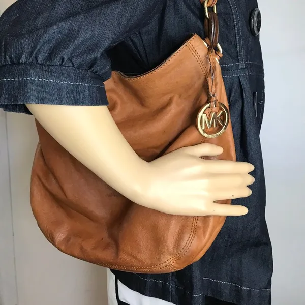 Michael Kors Brown Suede Leather Shoulder Bag - Image 5