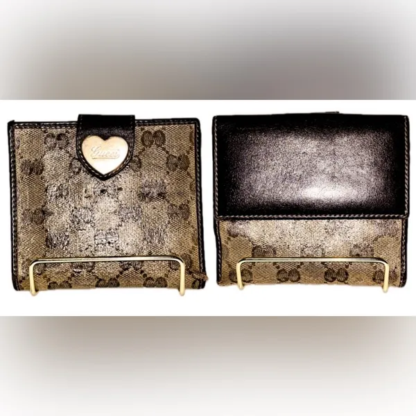 Authentic Gucci GG Supreme Coated Canvas and Leather French Flap Bifold … - Image 2