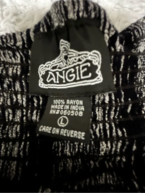 Angie Striped smocked wide leg bell bottom jumpsuit - Image 6