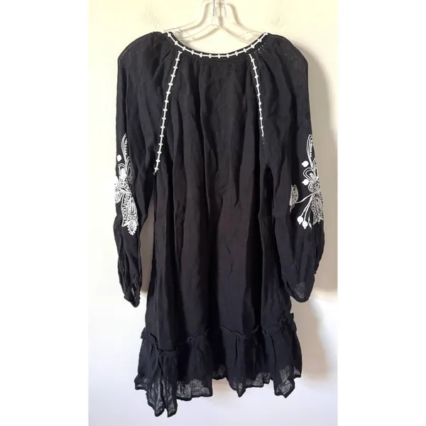 Tommy Bahama Swim Linen Tropical Cover Up Black White Size Small NEW - Image 4