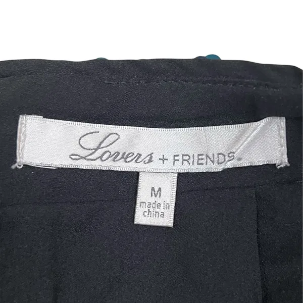 Lovers + Friends Ruffle Trim Teal Green Sequin Shorts Size Medium - Image 5