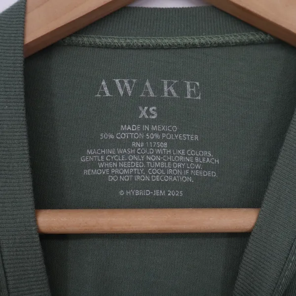 Awake T-Shirt Women XS Western Howdy Y'all Austin TX Olive Graphic Excellent - Image 2