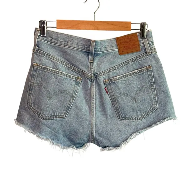 Levi's 501 Premium Light Wash Denim Cut-Off Shorts - size 26 - Image 2