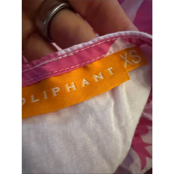 Oliphant Flirty Ruffle Hem Mini Dress in pink XS - Image 4