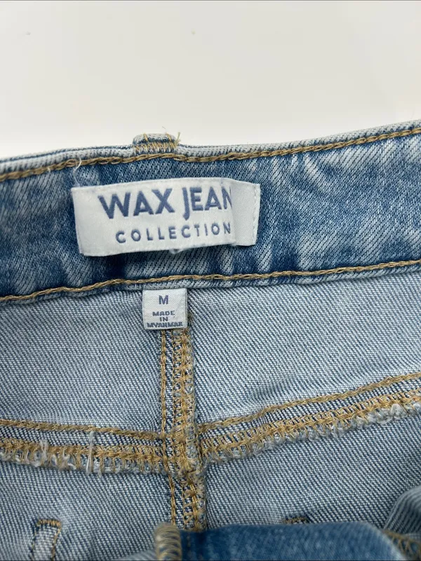 Wax Jean Light Wash Denim Mini Skirt - Image 5