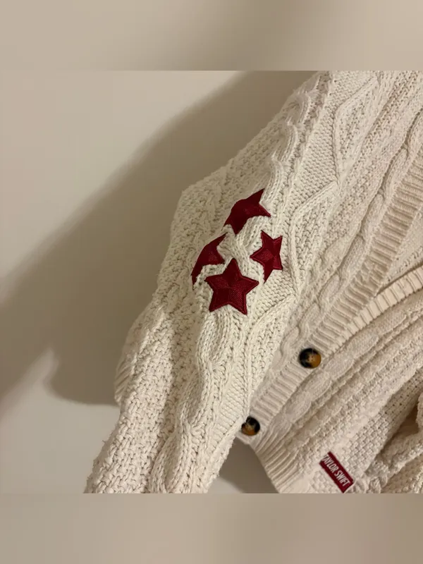 Taylor Swift The Red Era Cable Knit Cardigan size XS/S - Image 2