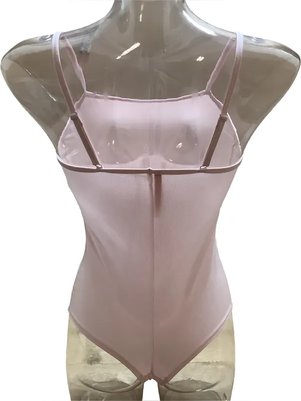 SPANX Size Medium Light Pink Cami Ribbed Bodysuit. Preloved - Image 2