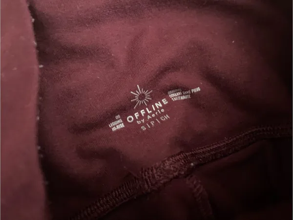 aerie High-Waist Burgundy Leggings - Image 2