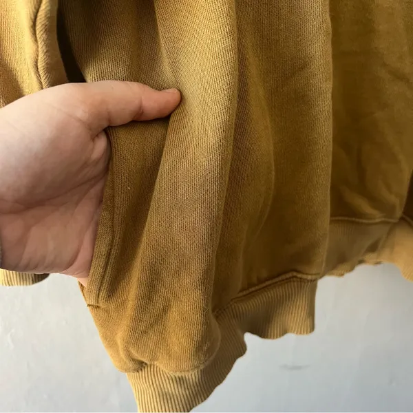Aerie Golden Brown Mountain Season Mock Neck Sweatshirt Size Large - Image 5