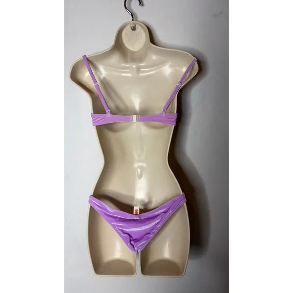 Solid And Striped The Eva Bikini set in velvet lilac sz S - Image 5