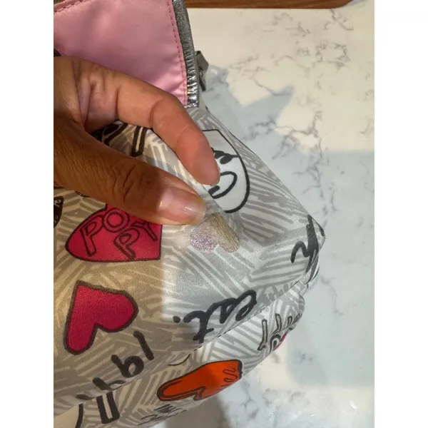 Coach Poppy graffiti heart print hobo bag & Wallet pink orange accents Y2K - Image 15