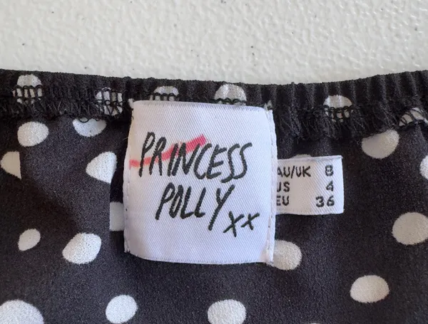 Princess Polly Her Jewel Mini Wrap Dress Polka Dot Adjustable Spaghetti Straps 4 - Image 12