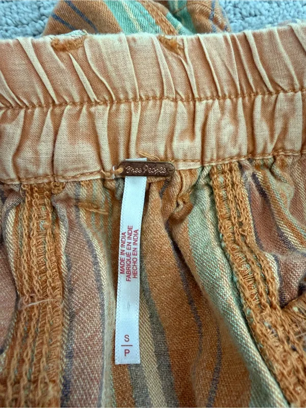 Free People Kahuna Harem Shorts Multicolor Striped Tassel Boho Size Small - Image 9