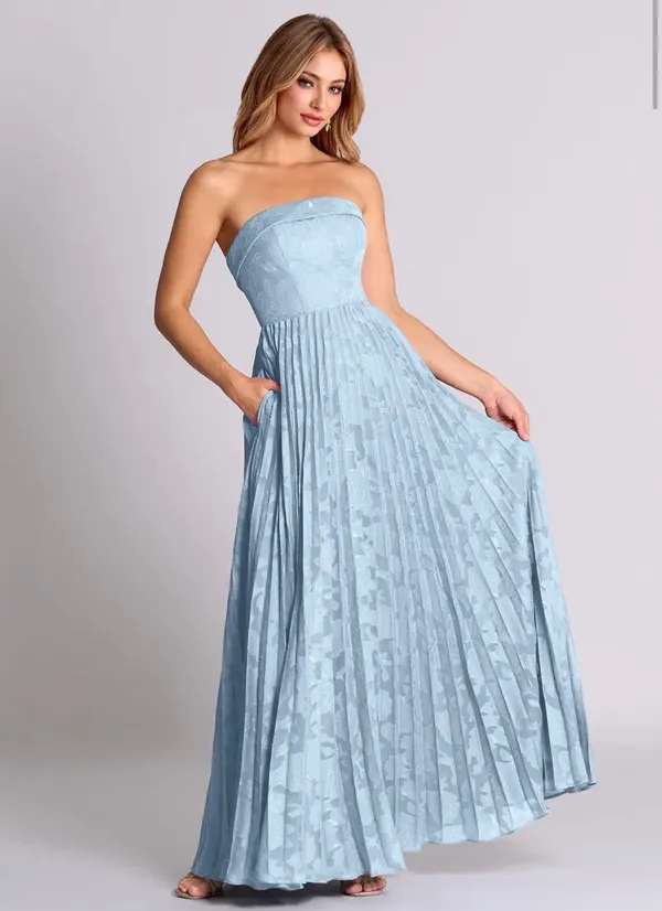 Azazie Mariana Sky Blue Dress - Image 3