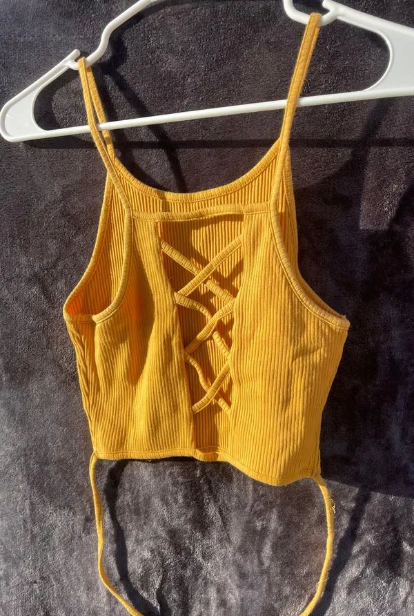 Yellow Crop Cami - Image 2