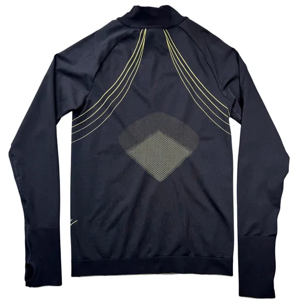 Gymshark Apex Seamless 1/4 Zip Black Yellow Long Sleeve Athletic Top Women's M - Image 8