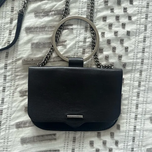 Rebecca Minkoff Ring Crossbody Bag in Black - Image 6