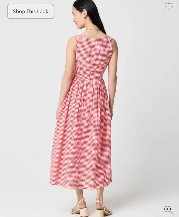 J Crew Factory Smocked Boatneck Midi dress - Image 2