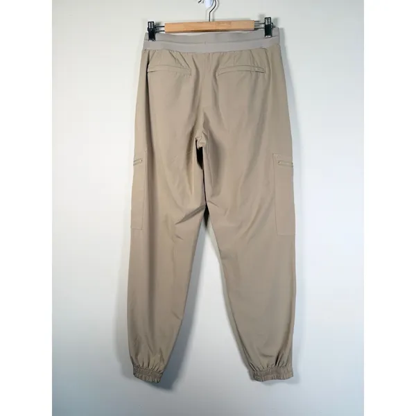 Athleta Go Far Travel Pant Tan Khaki Cargo Jogger Pockets Size 4 RN 54023 - Image 5
