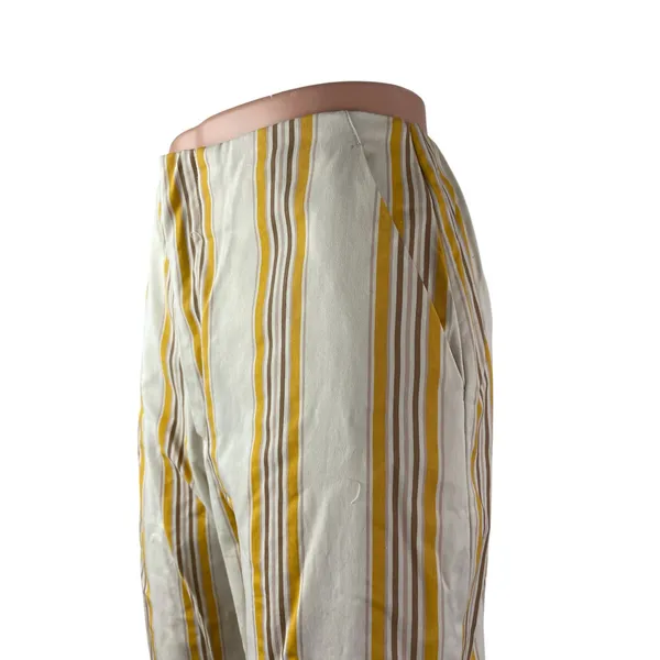 Abercrombie & Fitch Women's Stripe High Rise Palazzo Wide Leg Trousers Pants S - Image 2