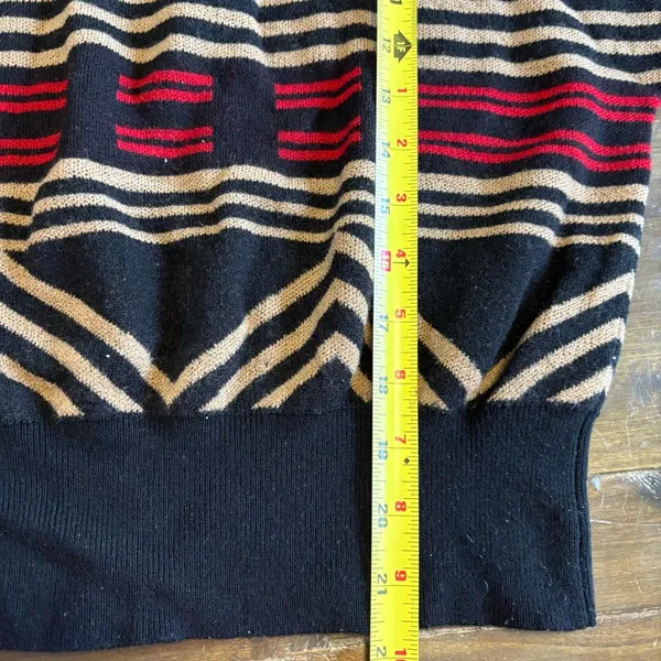 Pendleton Portland Collection Merino Wool Top Blouse Sweater Short Sleeve S Flaw - Image 8