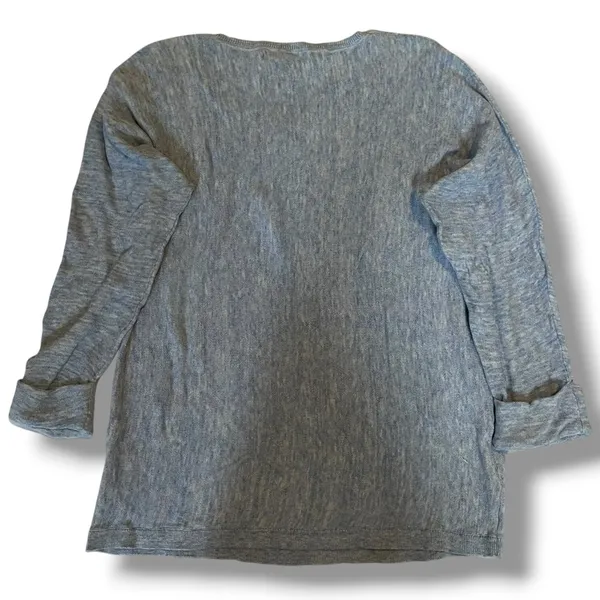 Massimo Dutti Blue Cotton Knit Sweater Women’s M Lightweight‎ Crewneck - Image 6