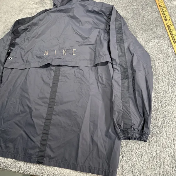 Vintage Nike Jacket Woman's SZ S Blue Windbreaker Rain Coat Y2K 90s Spellout - Image 13