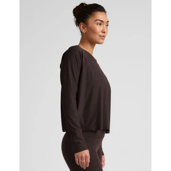 NWT Beyond Yoga Featherweight Daydreamer Pullover L Dark Brown - Image 2
