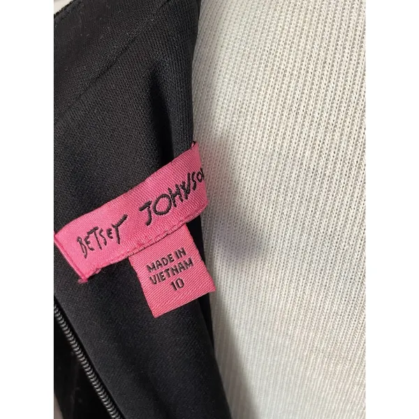 VTG Betsey Johnson Halter Dress Size 10‎ Black Velvet Cocktail Party Formal LBD - Image 8