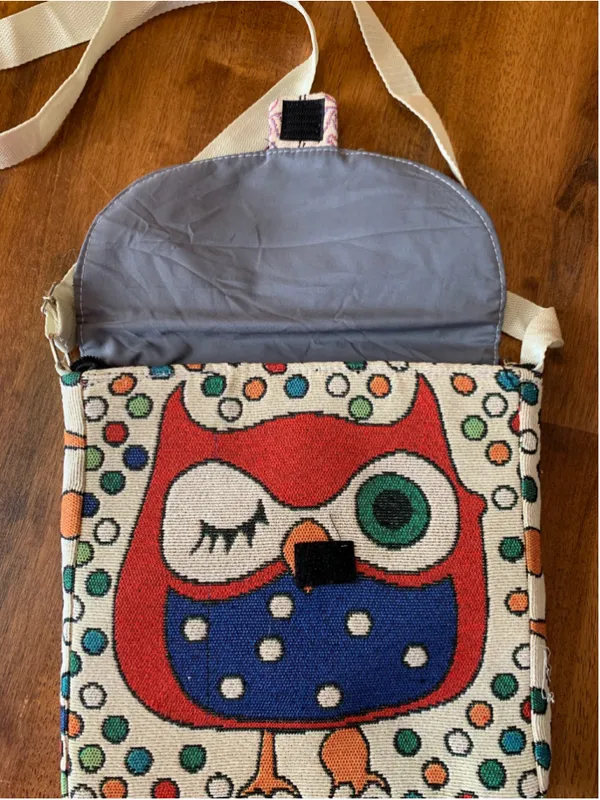 Women's Unbranded Owl Crossbody Bag One Size Beige Red - Image 2