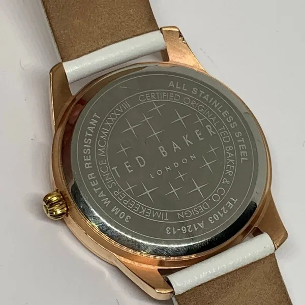 Ted Baker London Watch all stainless steel rose gold Tone 36mm TE2103 running - Image 6