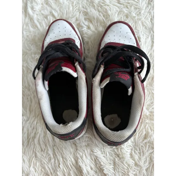 Nike Air Force 1 AF1 Burgundy Red Black White Low Top Sneakers‎ Shoes 6.5 - Image 9