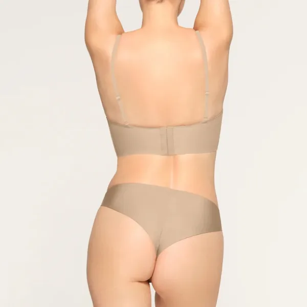 Nwt Skims Shapewear Deep Plunge Strapless Bra Clay S - Image 3