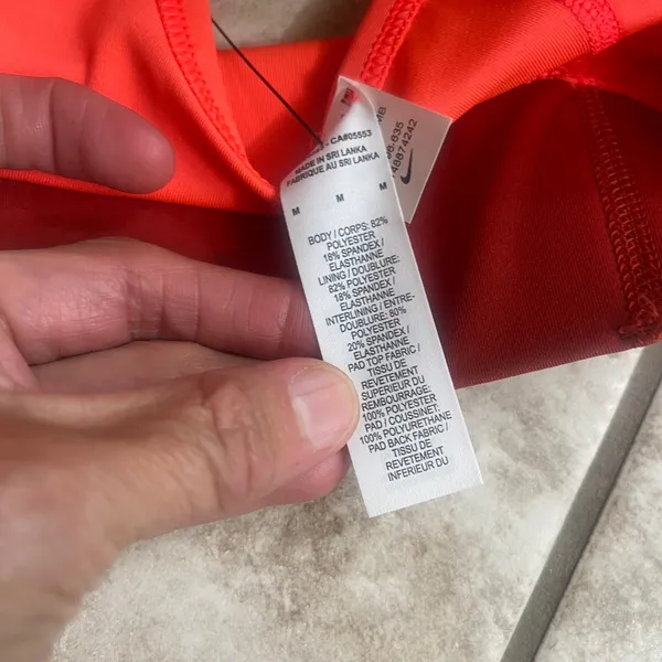 Nike Womens Swoosh Medium Support Sports Bra Orange Red NWT athletic running - Image 5