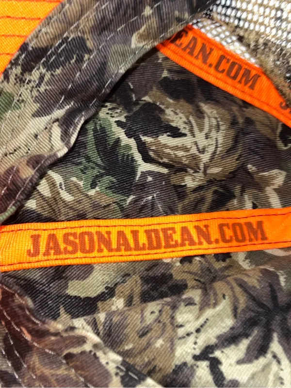 Jason Aldean Mens Camo Mesh Snapback Embroidered JA Logo Trucker Hat Cap - Image 9