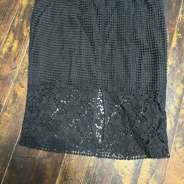 White House Black Market business casual black lace 14 dress - Image 3