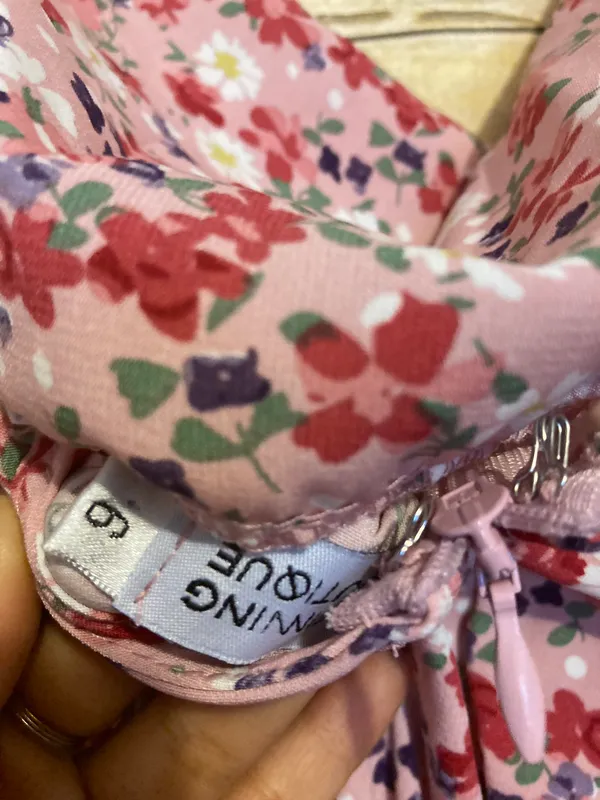 Beginning Boutique Your LA Catch Cowl Neck Mini Dress in Pink Floral - Image 9