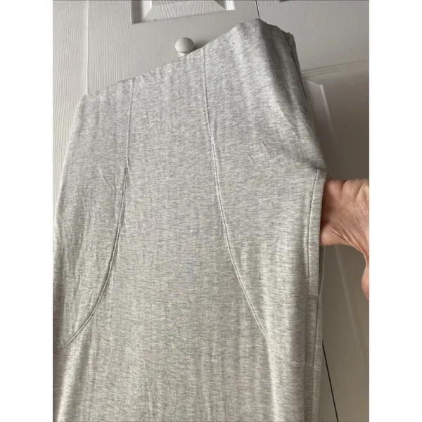 Gaiam Zen Shift Dress Womens Size XS Gray Sleeveless V-Neck Pockets French Terry - Image 5
