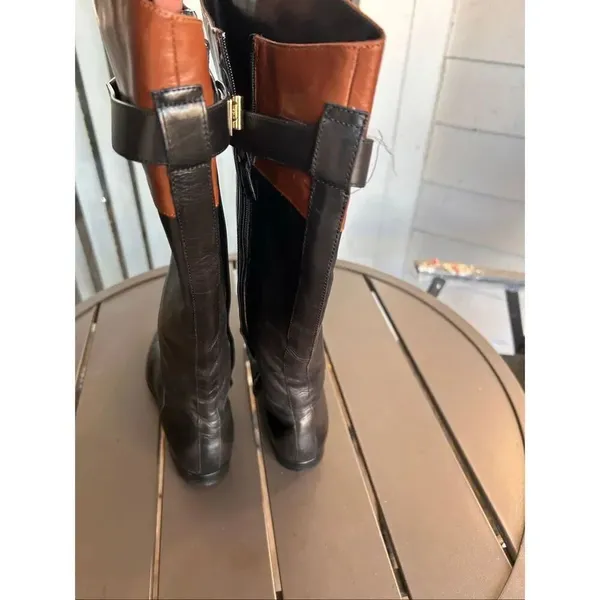 Cole Haan Air Daelin Riding Boots Black Brown Size 5.5 B - Image 12