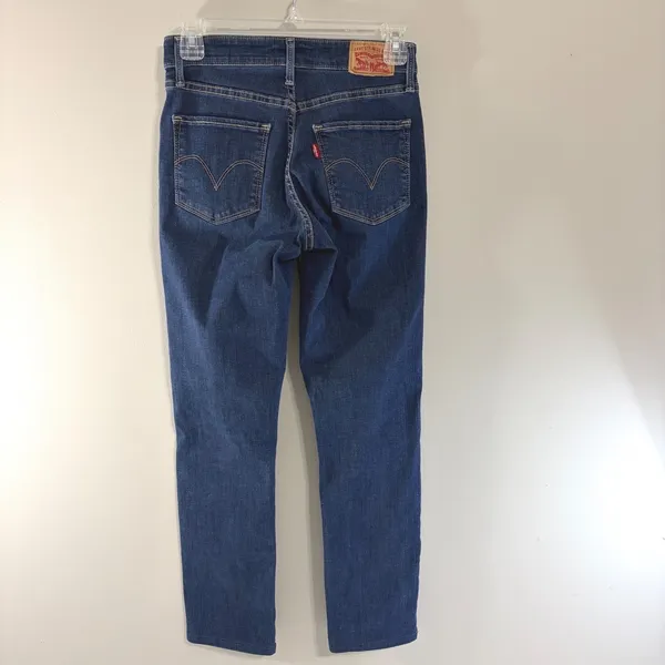 Levis Classic Mid Rise Skinny Jeans Womens 2 Dark Wash Blue Denim‎ Pants - Image 10