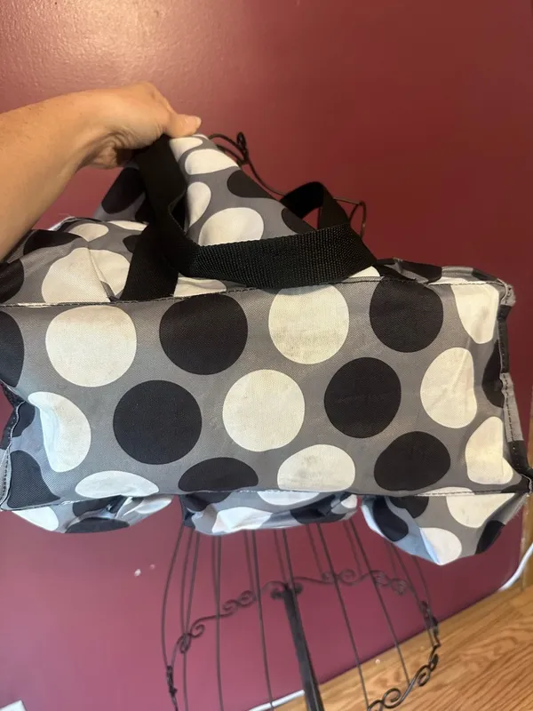 thirty-one Black and White Large Polka Dot Tote - Image 14