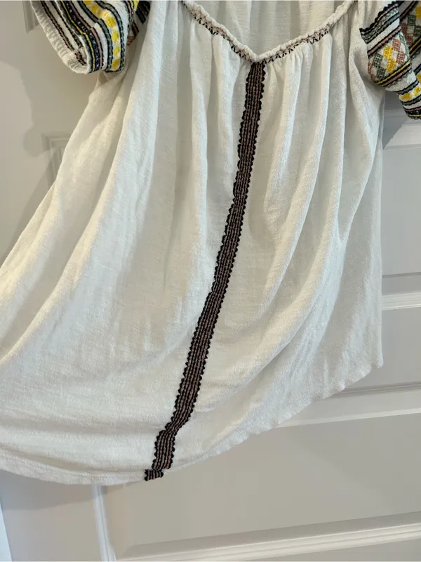 Lucky Brand Embroidered Peasant Top White Size 1X - Image 7