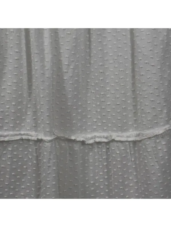 J. Crew Women’s White Smocked Tiered Midi Dress Size Medium - Image 4