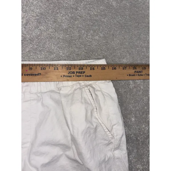 vineyard‎ vines womens white linen pull on pants Cropped Pockets - Image 6